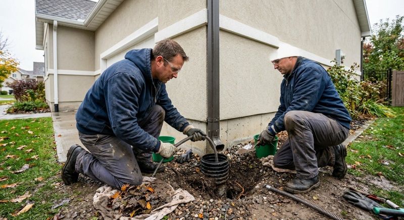Downspout Blockage Removal in Richmond, VA